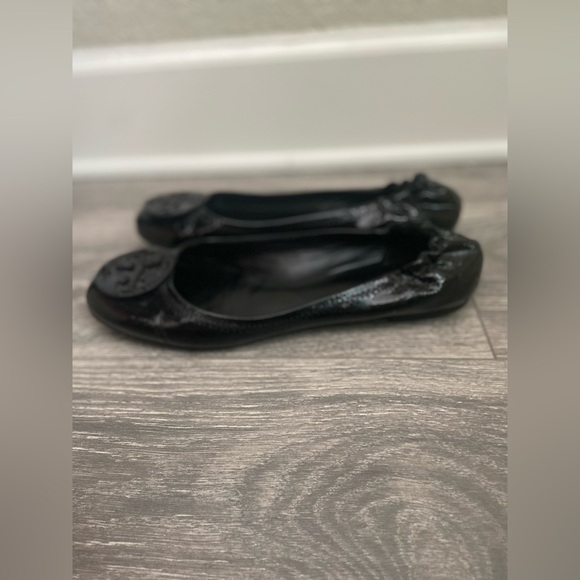 Tory Burch Minnie Travel Ballet Flats Black Patent Leather Women’s Size 11 - Picture 12 of 12